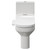Newburn Open Back Closed Coupled Toilet and Smart Bidet Multi Function Heated Soft Close Toilet Seat with Dryer Front View
