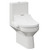 Newburn Open Back Closed Coupled Toilet and Smart Bidet Multi Function Heated Soft Close Toilet Seat with Dryer Left Hand Side View
